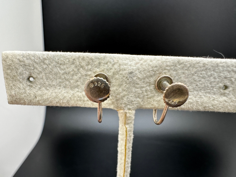 Sterling Silver Screw Back Clip On Earrings 1.9g [Photo 6]