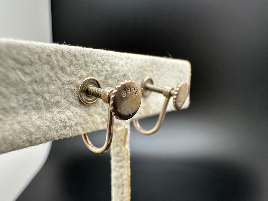 Sterling Silver Screw Back Clip On Earrings 1.9g [Photo 4]