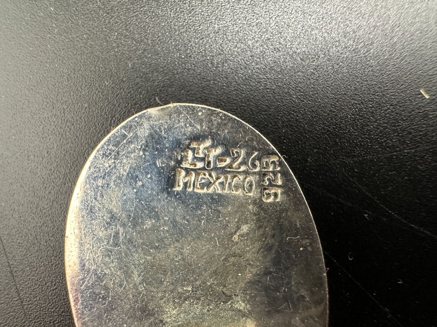 Vintage Sterling Silver Turquoise Clip On Earrings From Mexico 19.4g [Photo 5]