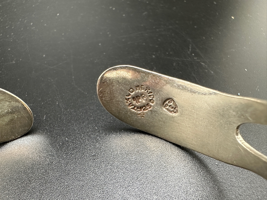 Vintage Sterling Silver Modernist Cuff Bracelet Taxco Mexico 25.3g [Photo 7]