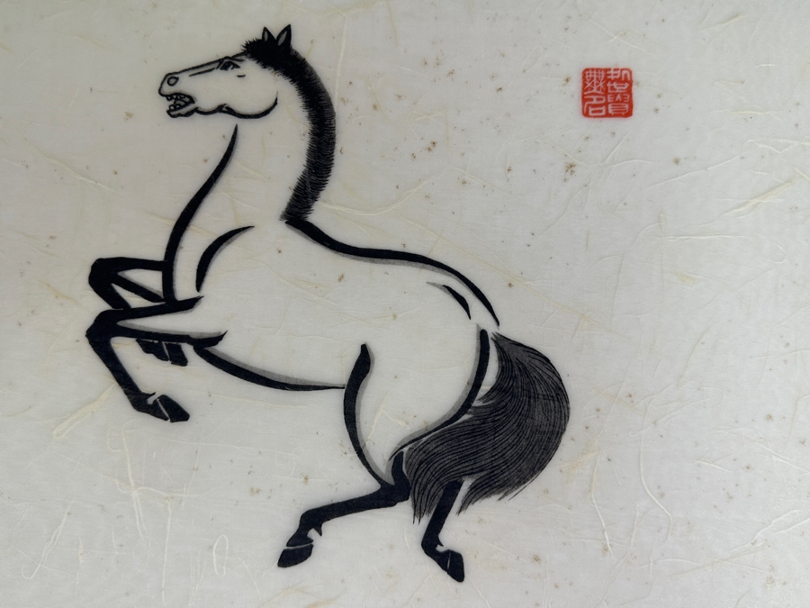 Set of Signed Japanese Horse Prints 18x12 [Photo 3]