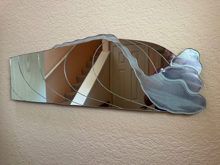 Handmade Breaking Wave Wall Mirror [Photo 2]