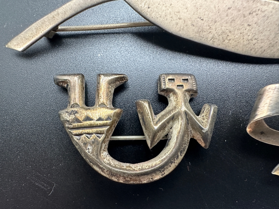 (3) Sterling Silver Brooches Pins 30.1g [Photo 3]