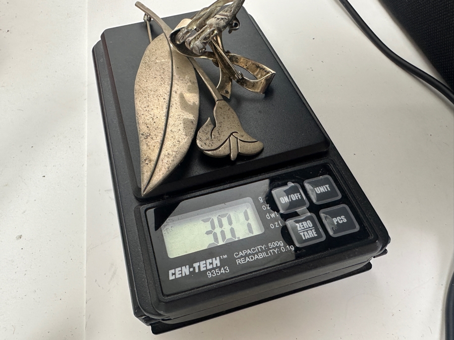 (3) Sterling Silver Brooches Pins 30.1g [Photo 8]