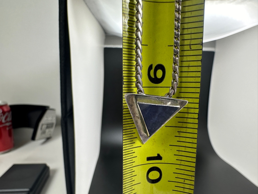 Sterling Silver 18' Necklace With Pendant 11.5g [Photo 5]