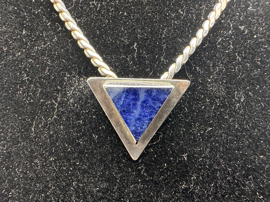 Sterling Silver 18' Necklace With Pendant 11.5g [Photo 2]