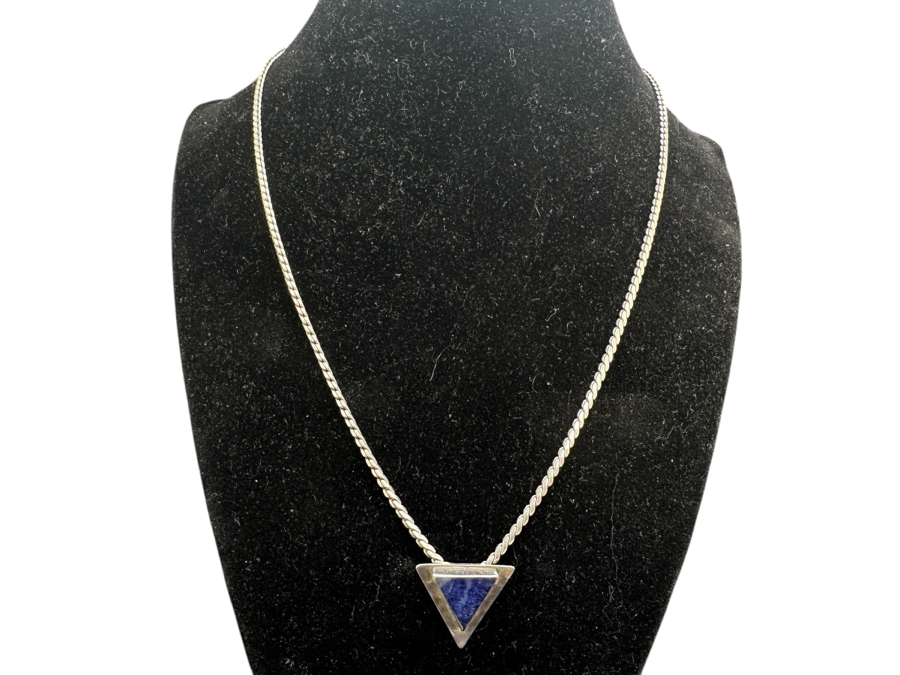 Sterling Silver 18' Necklace With Pendant 11.5g [Photo 1]