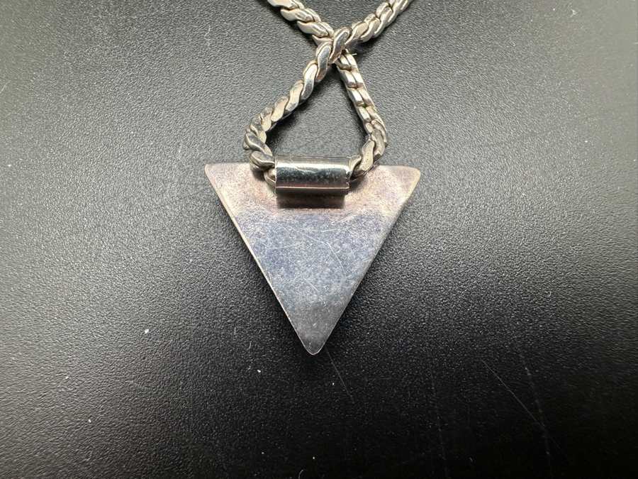 Sterling Silver 18' Necklace With Pendant 11.5g [Photo 4]