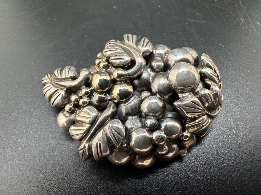 Linda Joslin Designer Custom Sterling Silver And Gold Brooch Pin Signed On Back 14.9g [Photo 2]