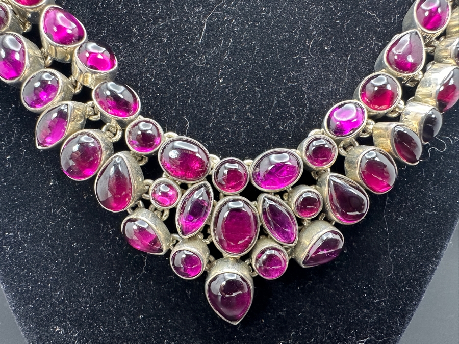 Stunning Sterling Silver Statement Necklace With Matching Earrings (See Photos For Earrings) 94.6g [Photo 3]