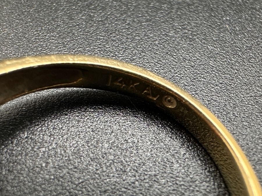 14K Gold Garnet Ring Size 6.5 3.4g [Photo 9]