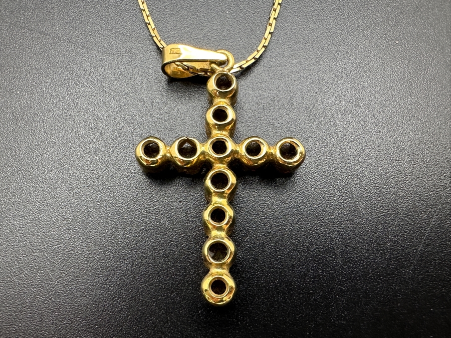 Just Added - 14K Chain and Cross with (11) Mozambique Garnets 6.94g $1,600 Retail [Photo 6]
