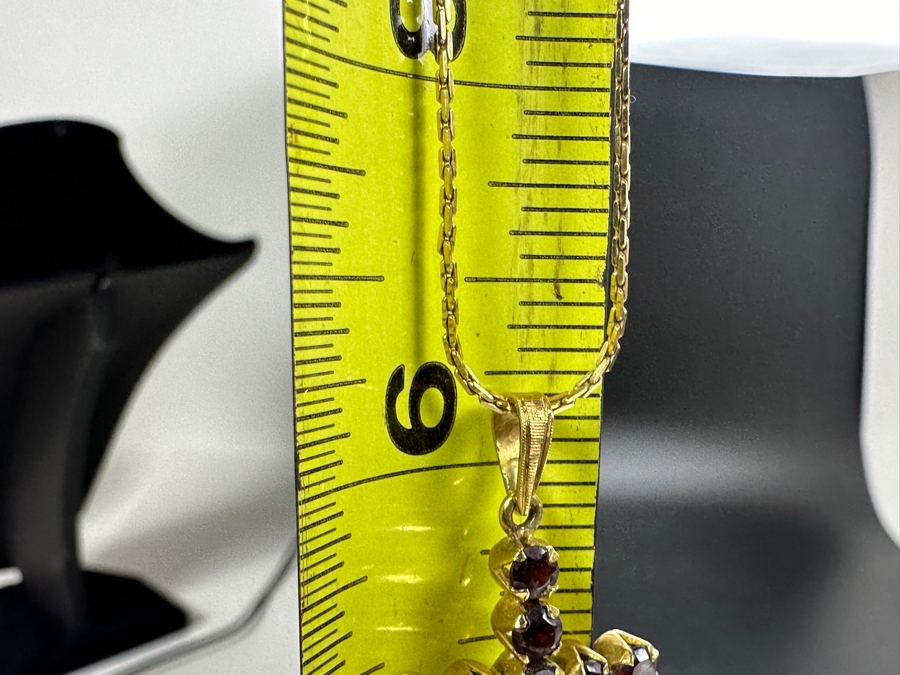 Just Added - 14K Chain and Cross with (11) Mozambique Garnets 6.94g $1,600 Retail [Photo 10]