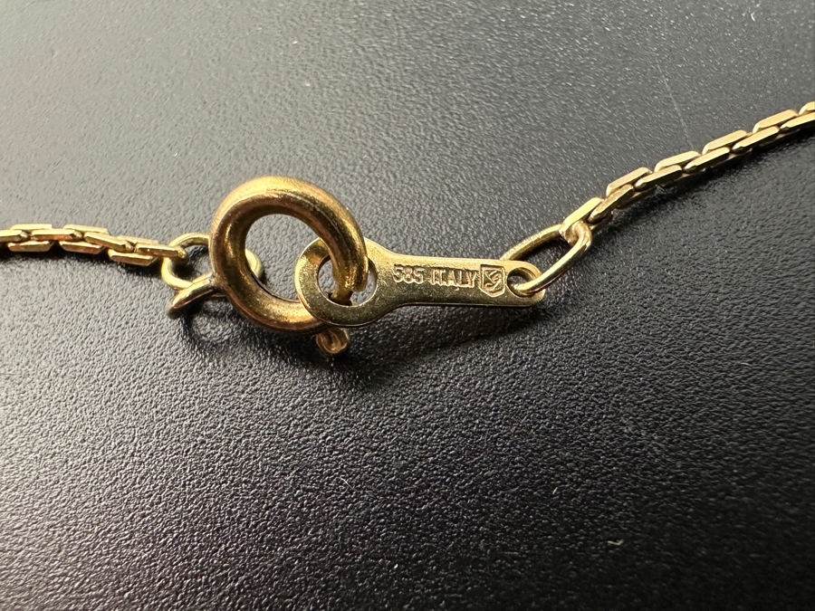 Just Added - 14K Chain and Cross with (11) Mozambique Garnets 6.94g $1,600 Retail [Photo 9]