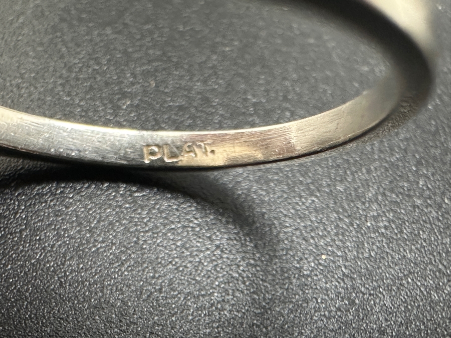 Platinum Ring With Large Pearl Size 8 [Photo 6]