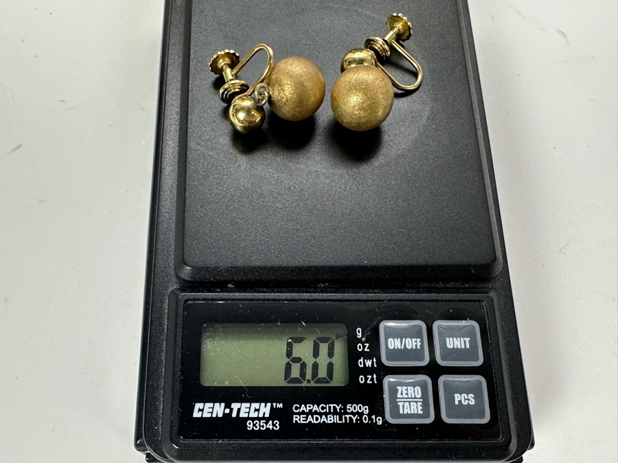 14K Gold Screw Back Clip On Earrings 6.0g [Photo 7]