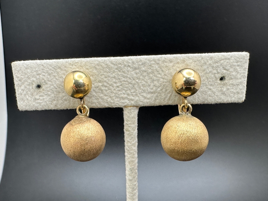 14K Gold Screw Back Clip On Earrings 6.0g [Photo 2]