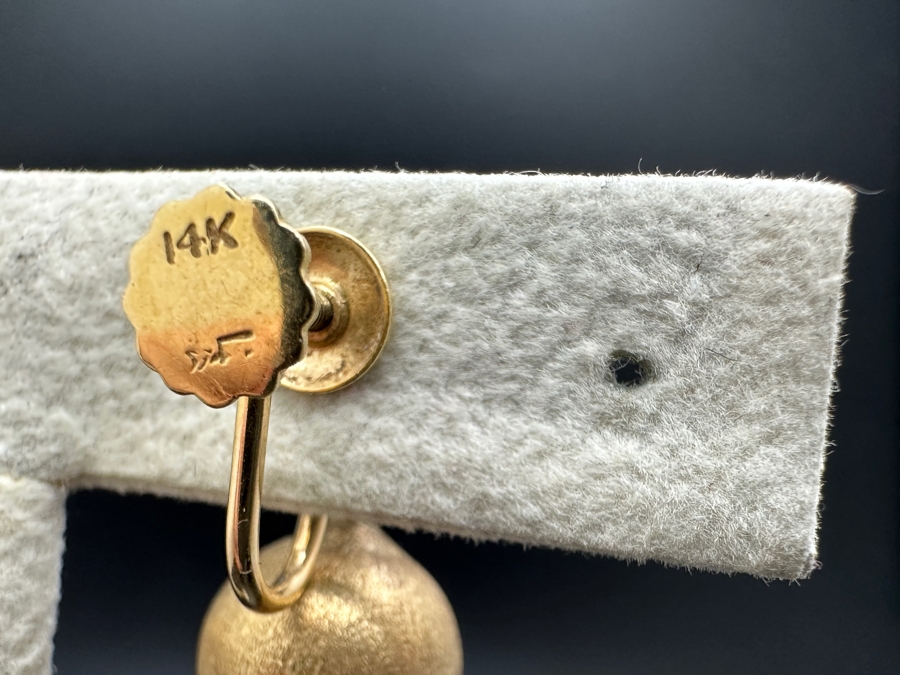 14K Gold Screw Back Clip On Earrings 6.0g [Photo 6]