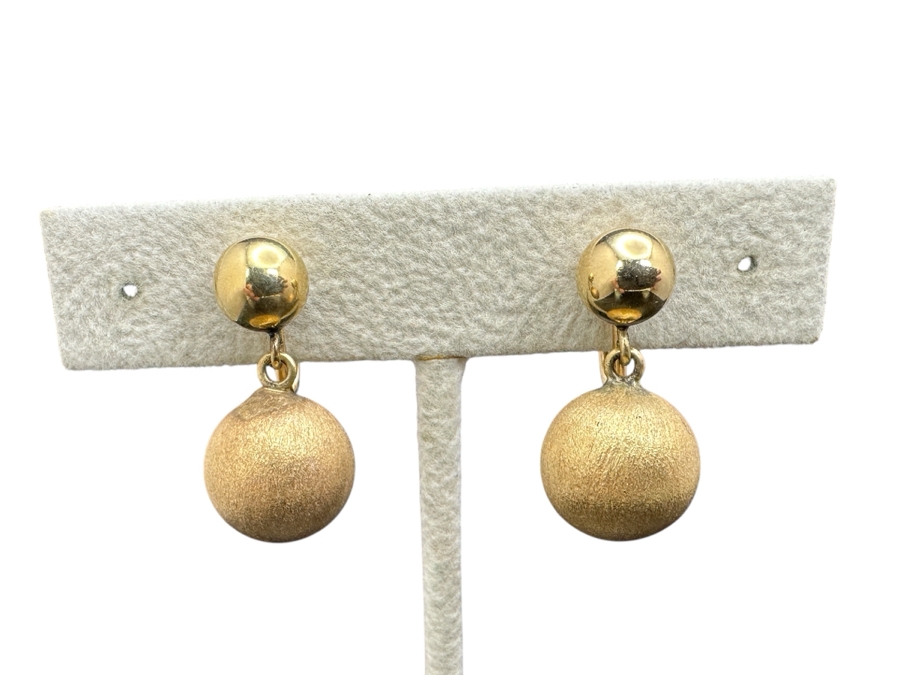 14K Gold Screw Back Clip On Earrings 6.0g [Photo 1]