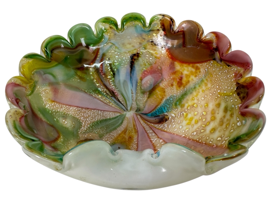 Italian Murano Art Glass Ashtray 6 x 5 x 2 [Photo 1]