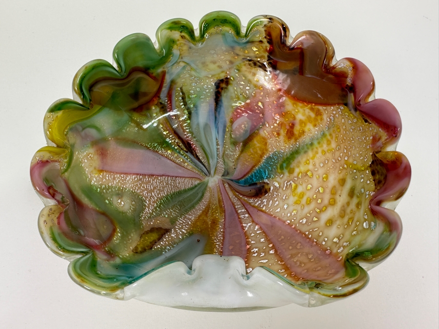 Italian Murano Art Glass Ashtray 6 x 5 x 2 [Photo 3]