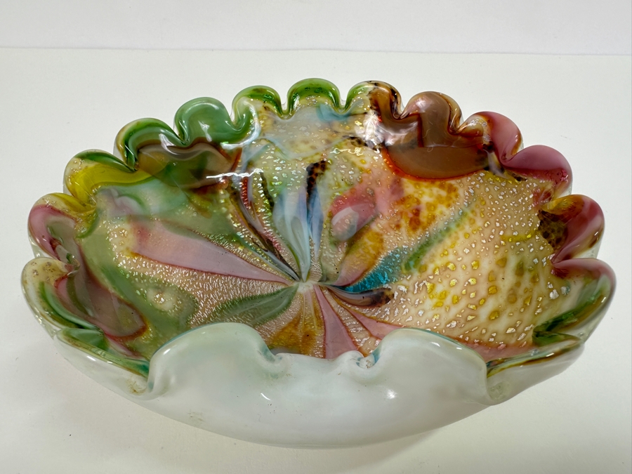 Italian Murano Art Glass Ashtray 6 x 5 x 2 [Photo 4]
