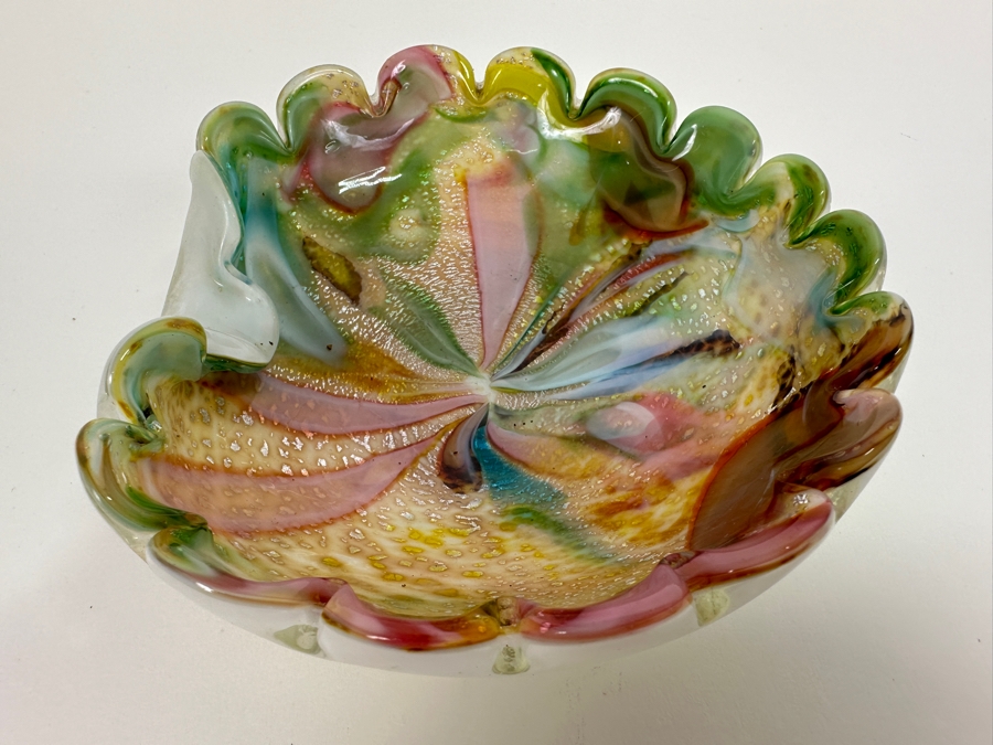Italian Murano Art Glass Ashtray 6 x 5 x 2 [Photo 5]