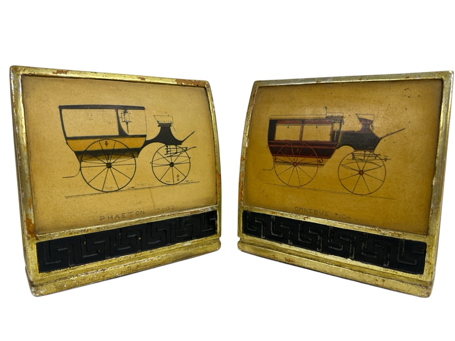 Pair of Vintage Borghese Carriage Bookends 