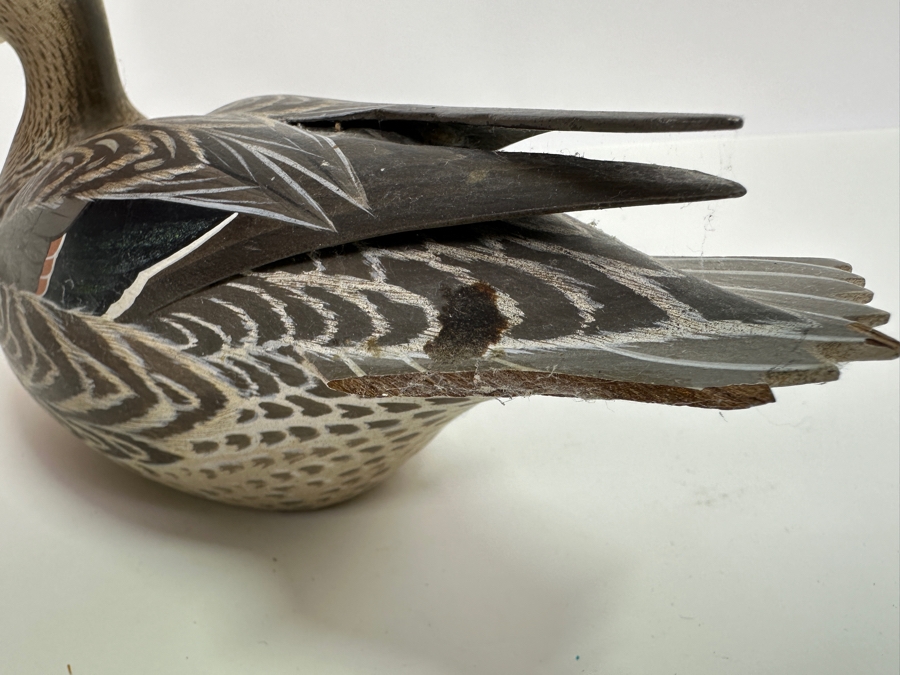 Frank C. Willis (1917-1997, American) 1973 Hand Painted And Signed Green Winged Teal Duck 12L [Photo 6]