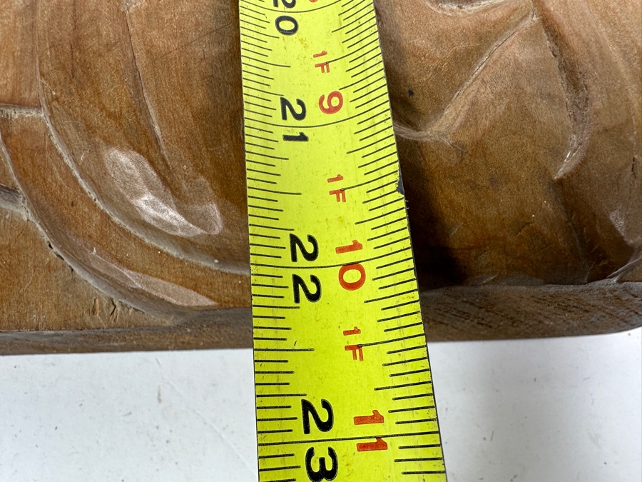 Peter Krasnow (1886-1979, California / Russian Federation) Rare Modernist Wooden Block Relief Carved Wall Sculpture Signed Lower Right And Verso 8W X 22.5H X 2.25D [Photo 13]