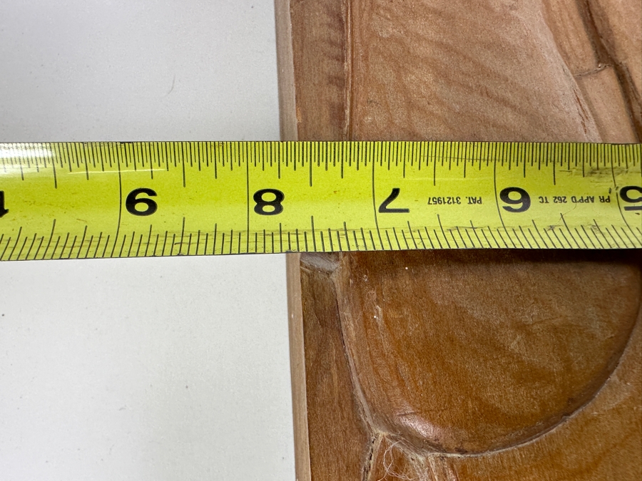 Peter Krasnow (1886-1979, California / Russian Federation) Rare Modernist Wooden Block Relief Carved Wall Sculpture Signed Lower Right And Verso 8W X 22.5H X 2.25D [Photo 12]