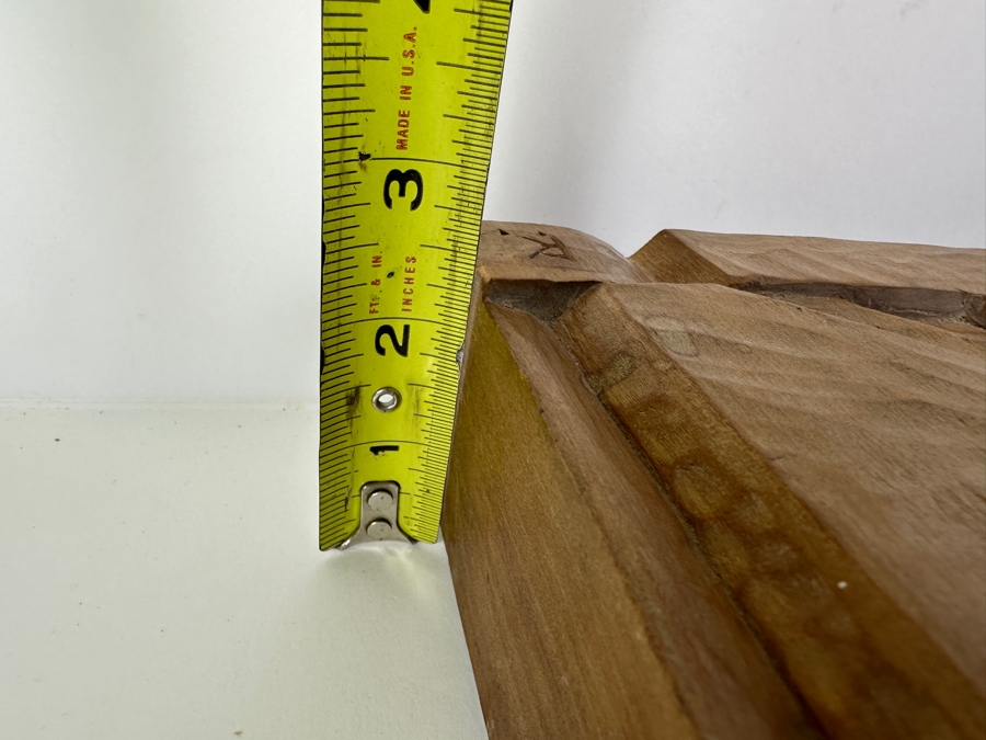 Peter Krasnow (1886-1979, California / Russian Federation) Rare Modernist Wooden Block Relief Carved Wall Sculpture Signed Lower Right And Verso 8W X 22.5H X 2.25D [Photo 14]