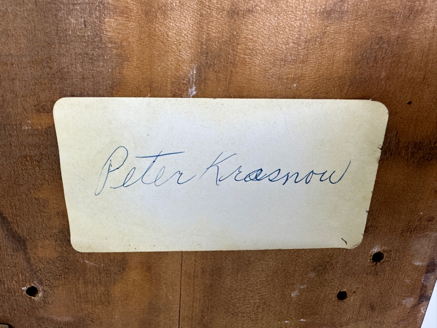 Peter Krasnow (1886-1979, California / Russian Federation) Rare Modernist Wooden Block Relief Carved Wall Sculpture Signed Lower Right And Verso 8W X 22.5H X 2.25D [Photo 10]