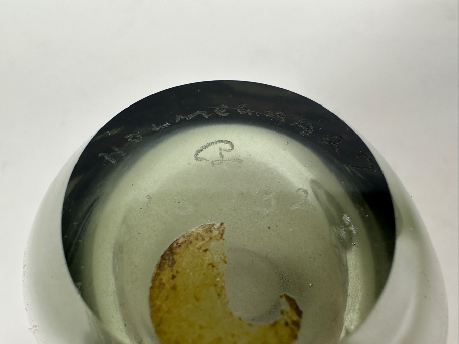 Pair Of Vintage Mid-Century Modern Holmegaard Heart Shaped Vases Designed By Per Lutken Danish 2.5H & 3H [Photo 9]