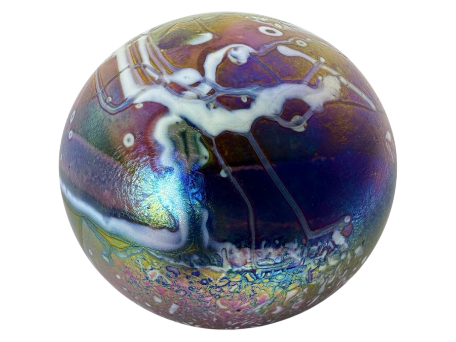 Artist Signed Mount St. Helens Ash Glass Paperweight 3W [Photo 1]