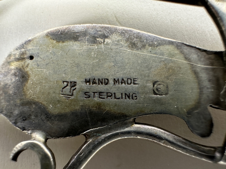 Vintage Carl Poul Petersen 'Blossom' Pattern Large Sterling Silver Cake Serving Knife 10.25L 112g [Photo 7]