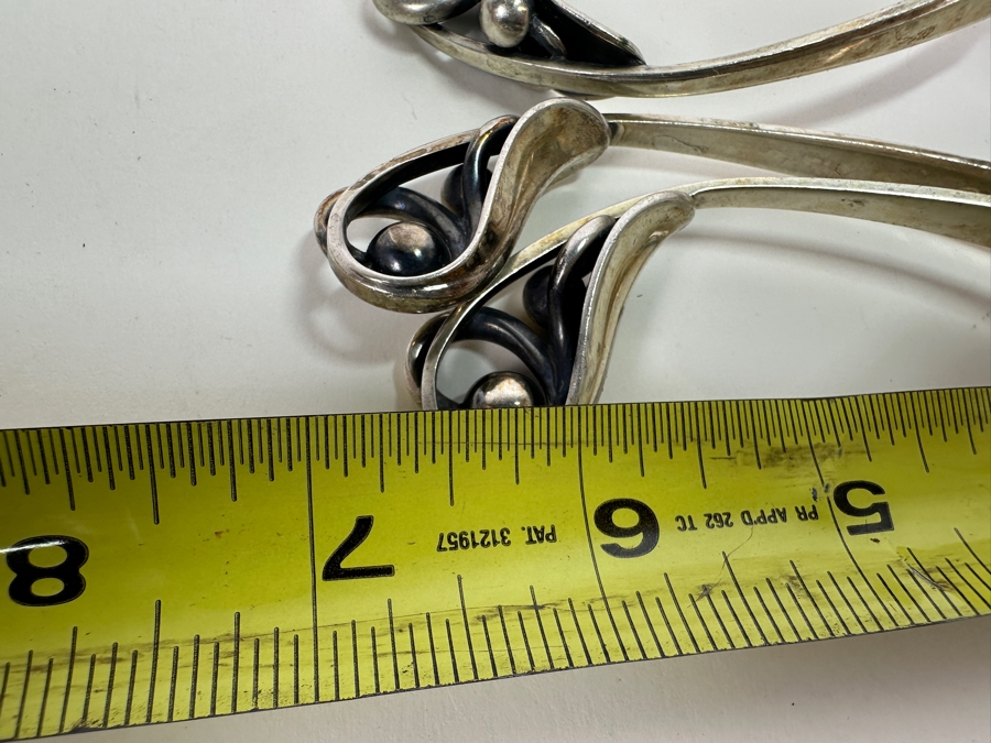 Vintage Mid-Century Modern W & S Sorensen Denmark Sterling Silver Serving Set 7L 112.1g [Photo 12]