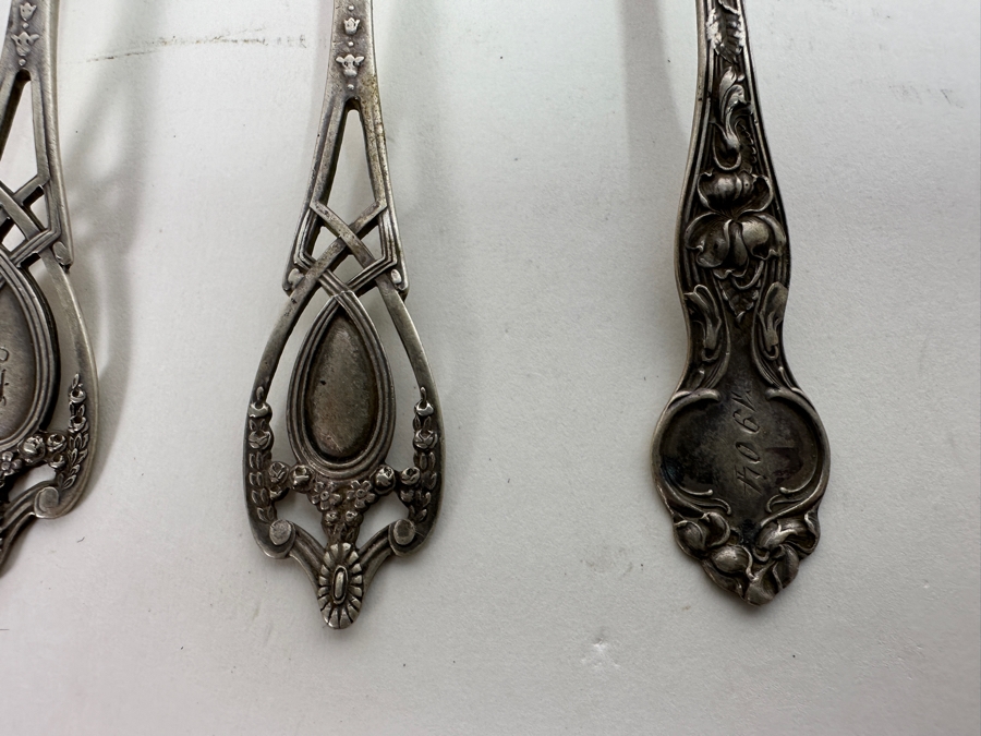 (5) Antique Sterling Silver Spoons 83.4g [Photo 2]
