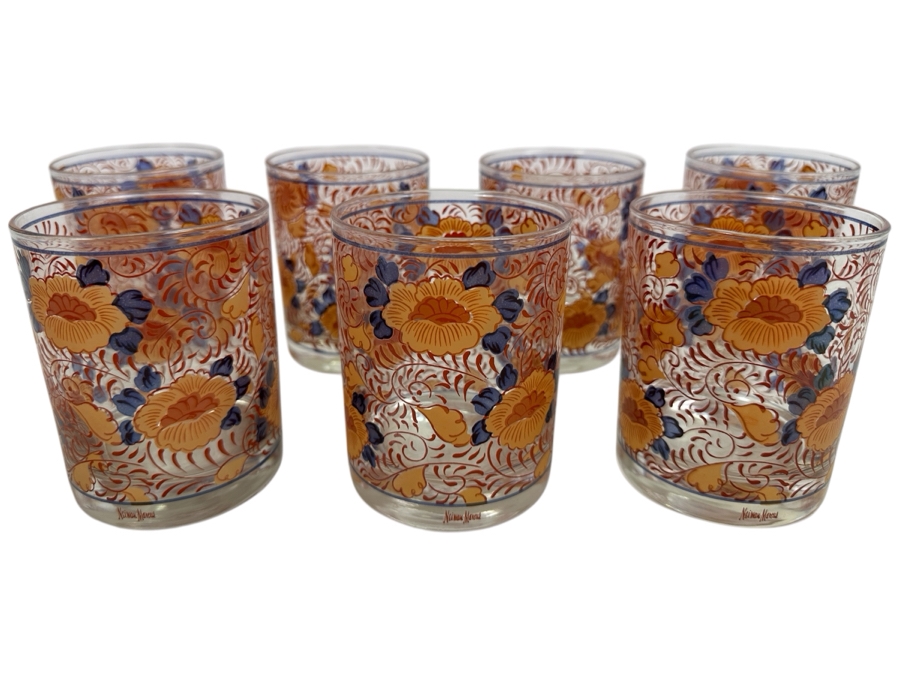 Just Added - (7) Vintage MCM Neiman Marcus Barware Glasses 4H