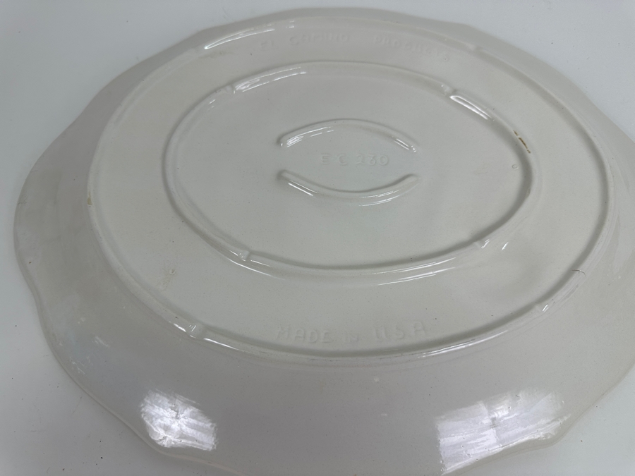 Just Added - Vintage El Camino Products USA White Turkey Platter 18W X 14H [Photo 3]