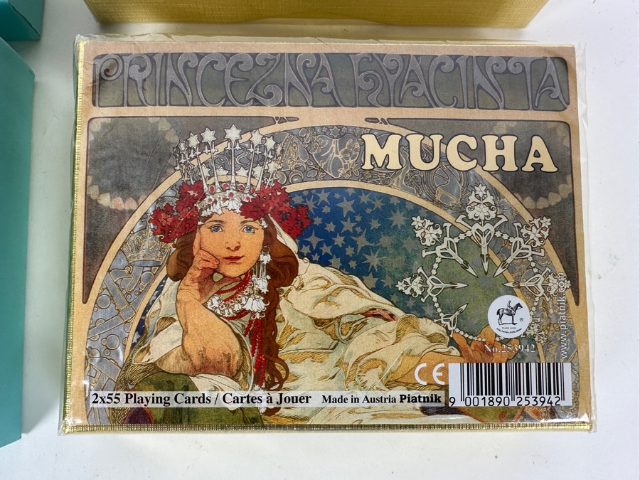Just Added - (1) Tiffany & Co. Playing Cards, (1) Sealed Vincent Van Gogh Double Pack Playing Cards & (1) Sealed Piatnik Alphonse Mucha Double Pack Playing Cards [Photo 2]