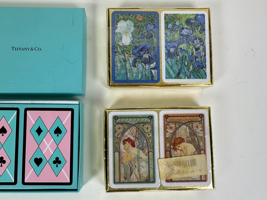 Just Added - (1) Tiffany & Co. Playing Cards, (1) Sealed Vincent Van Gogh Double Pack Playing Cards & (1) Sealed Piatnik Alphonse Mucha Double Pack Playing Cards [Photo 4]
