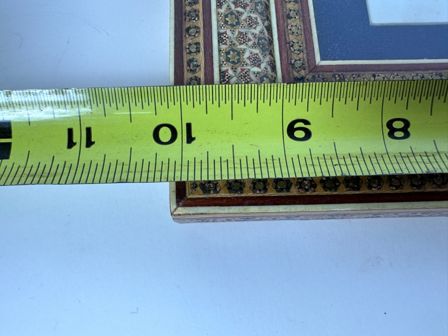 Just Added - Vintage Persian Artwork In Khatam Inlaid Frame 10 X 12.5 [Photo 10]