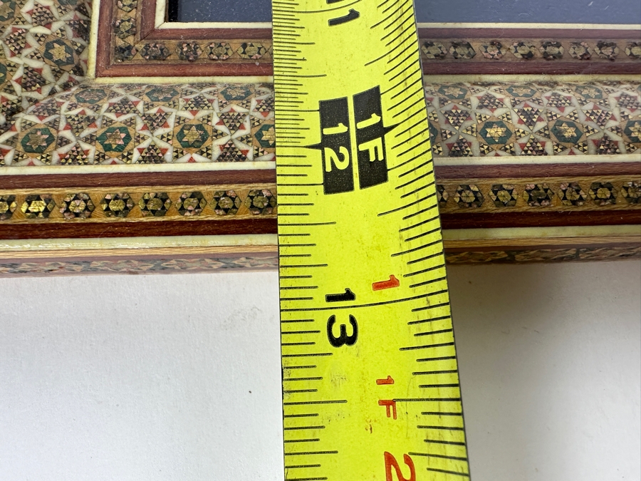 Just Added - Vintage Persian Artwork In Khatam Inlaid Frame 10 X 12.5 [Photo 12]