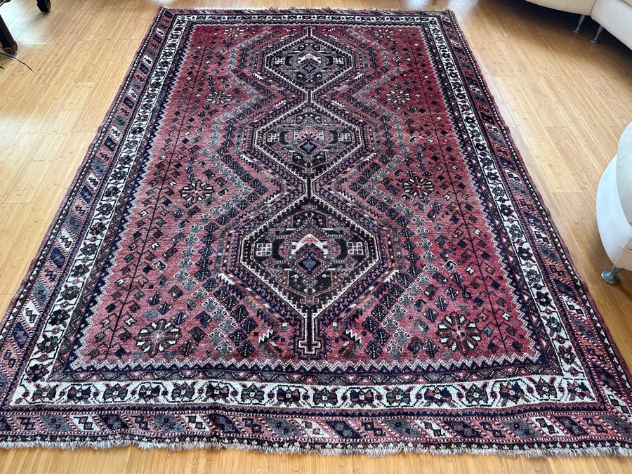 Just Added - Vintage Hand Knotted Wool Persian Area Rug 81 x 114