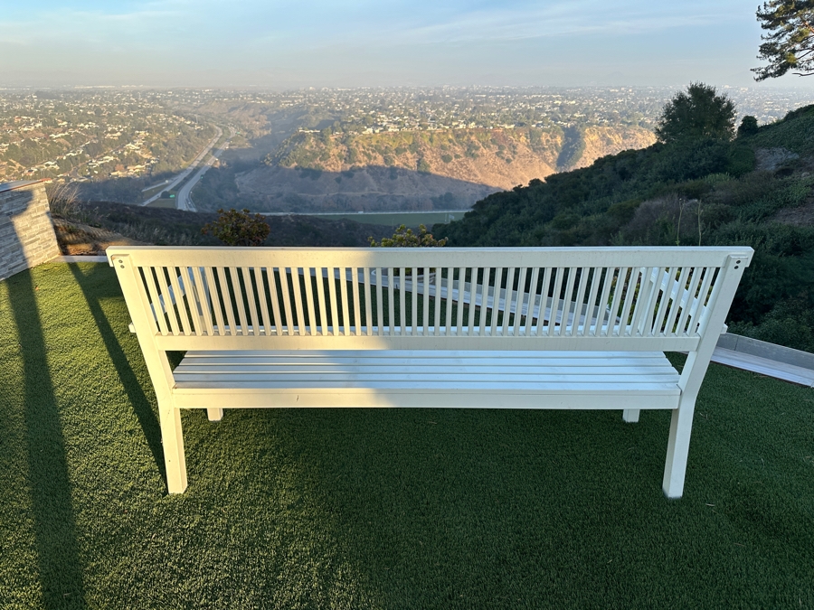 Just Added - White Wooden Bench 66.5W X 24D X 33H [Photo 3]