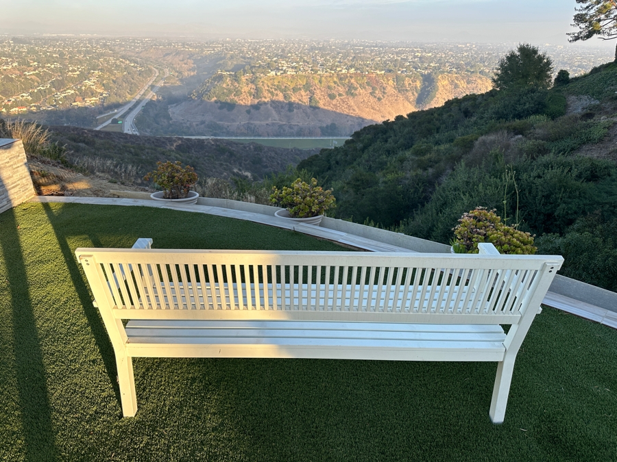 Just Added - White Wooden Bench 66.5W X 24D X 33H [Photo 4]