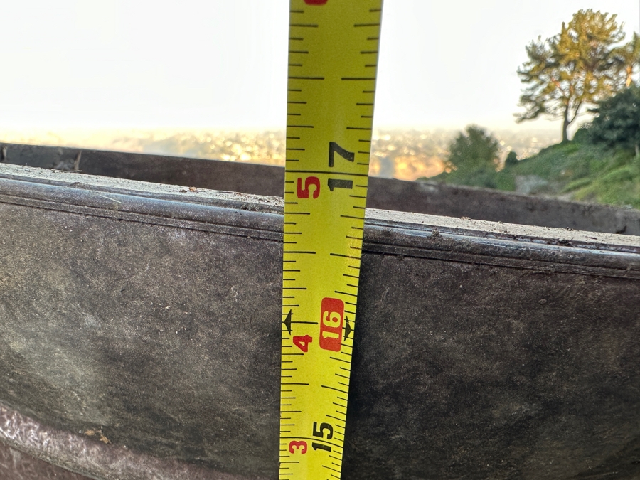 Just Added - (12) Round Brown Resin Plant Planters 22W X 16.5H [Photo 5]