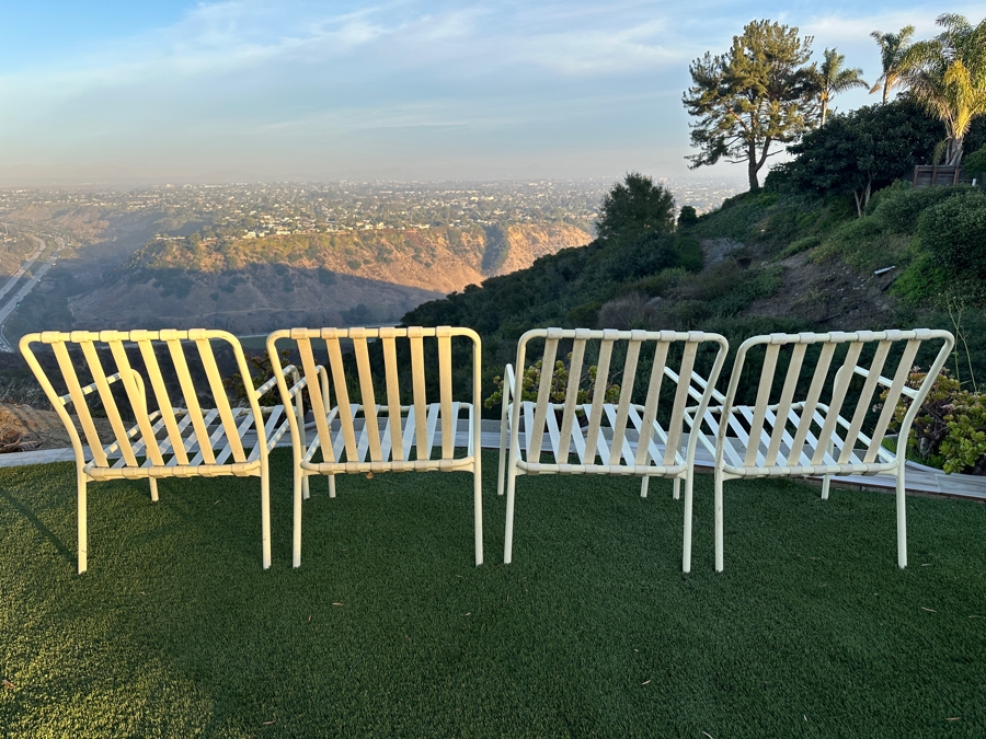 Just Added - Set of (4) Vintage Outdoor Aluminum Chairs [Photo 2]