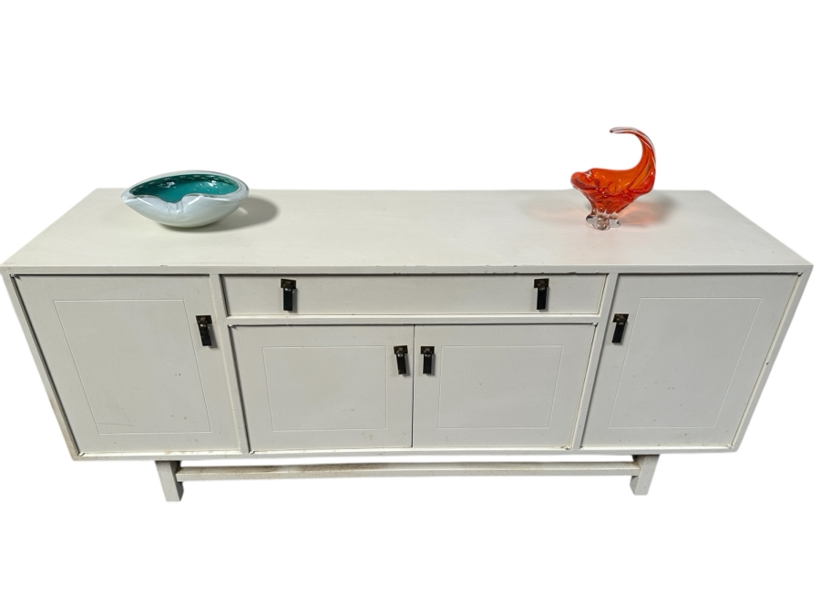 Just Added - Vintage Mid Century Modern Wooden Credenza Buffet Sideboard 68 x 18 x 20 
